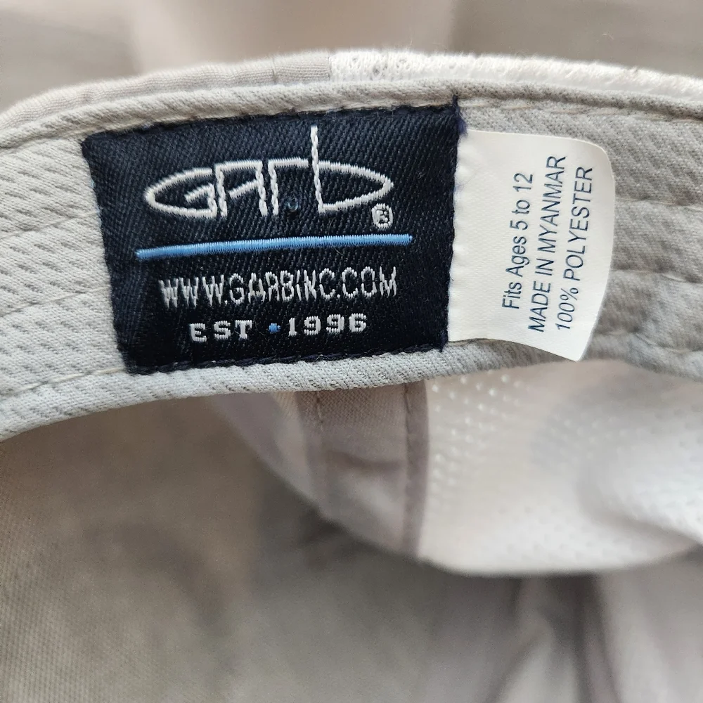 GARB PGA Junior‎ League Hat Gray White Golf Breathable Mesh Adjustable Kids 5-12